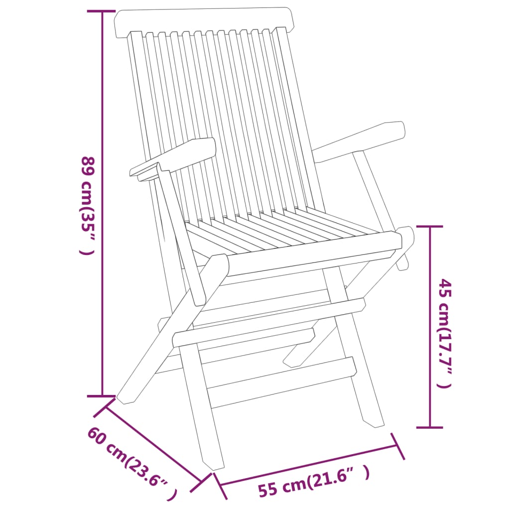 Set mobilier gradina, 3 piese, lemn masiv de tec — imaginea 9