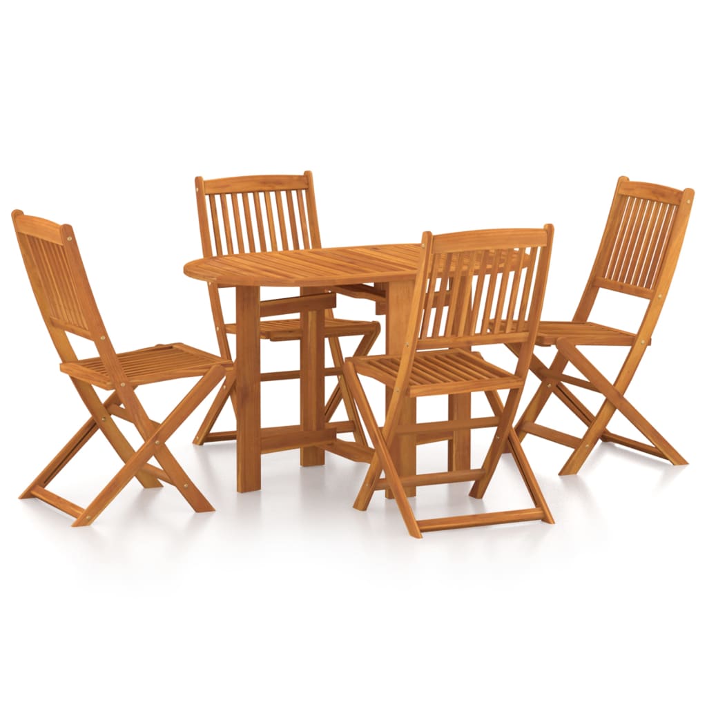 Set mobilier de gradina, 5 piese, lemn masiv de acacia — imaginea 2