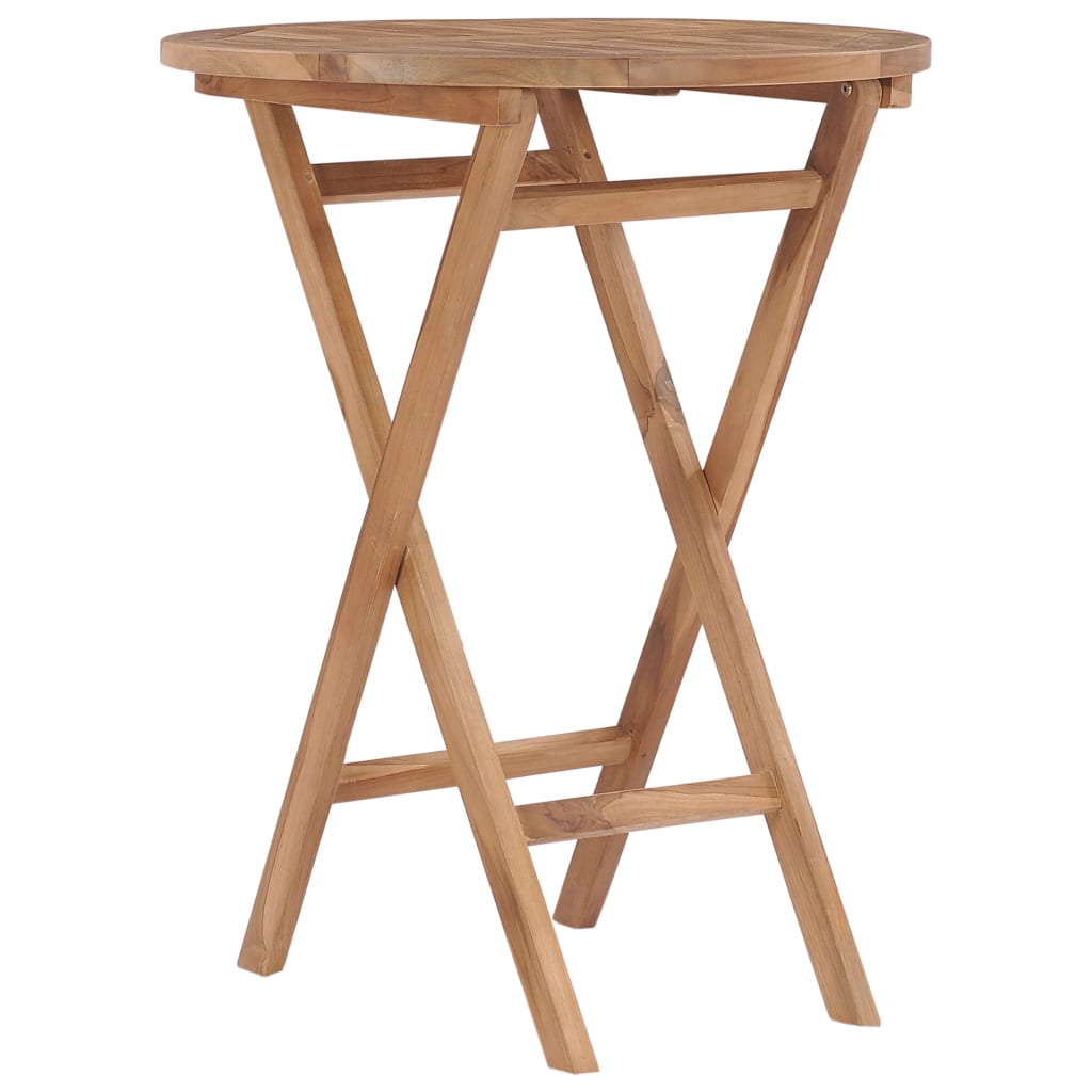 Set mobilier gradina, 3 piese, lemn masiv de tec — imaginea 6
