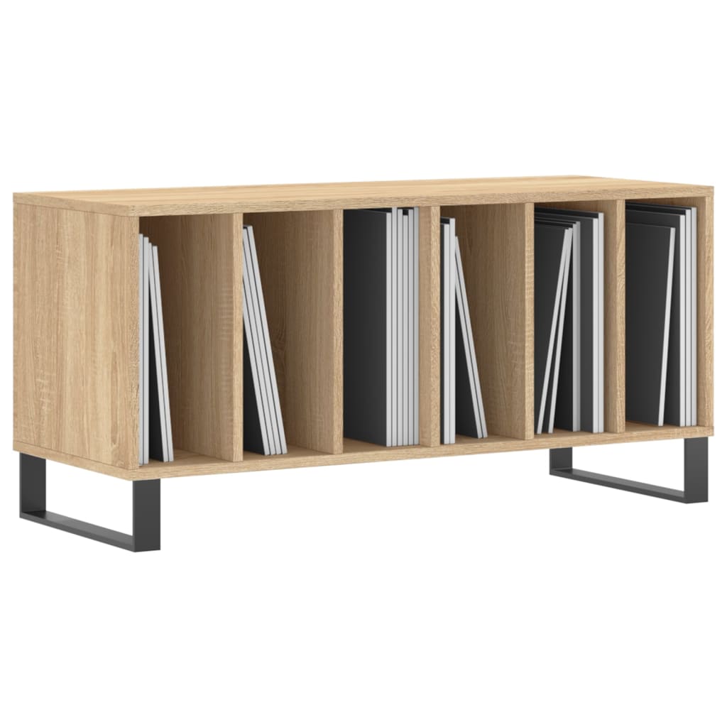 Dulap pentru discuri stejar sonoma 100x38x48 cm, lemn prelucrat — imaginea 3