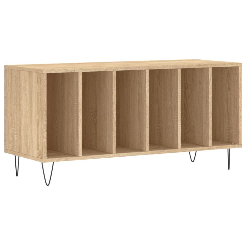Dulap pentru discuri stejar sonoma 100x38x48 cm, lemn prelucrat — imaginea 2