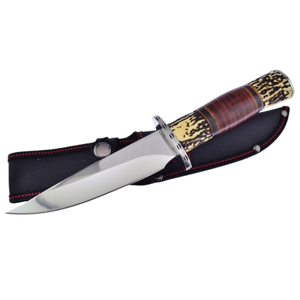 Cutit de vanatoare Hunting Survival , IdeallStore , 29 cm , Husa inclusa