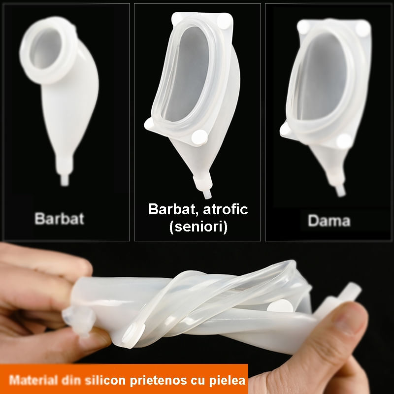 Set incontinenta urinara atrofic pentru seniori din silicon cu 2 pungi urinare sterile incluse cu prindere ajustabila - imagine 6