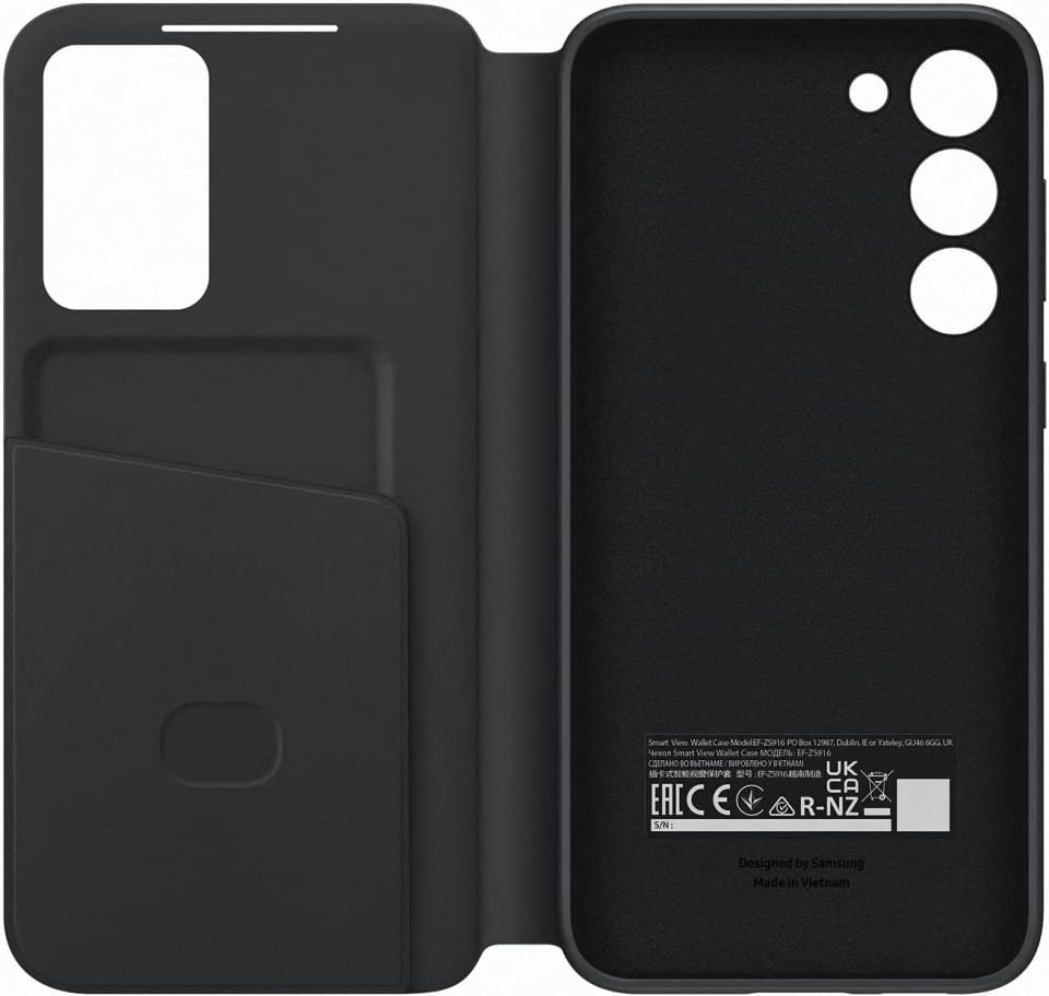 Husa Smart Clear View Cover pentru Galaxy S23 Plus, EF-ZS916CBEGWW - Black - 2 | YEO