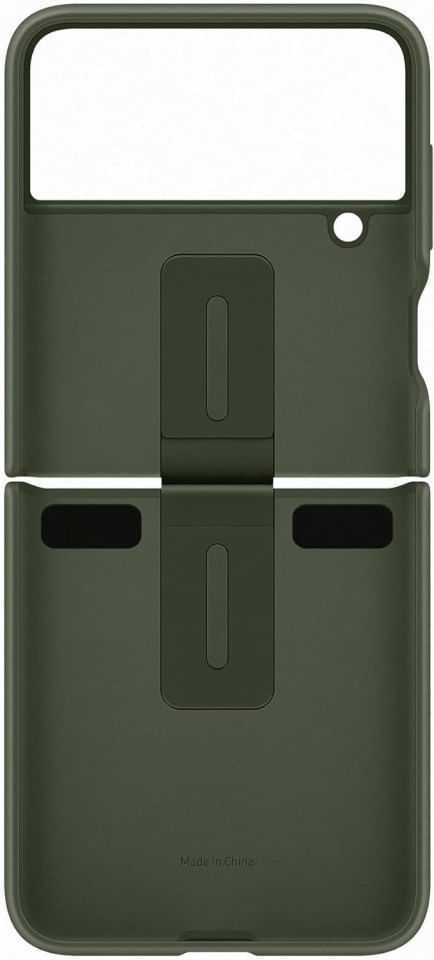 Husa Samsung Galaxy Z Flip 4 Silicone Cover with Ring, EF-PF721TGEGWW - Khaki - 3 | YEO