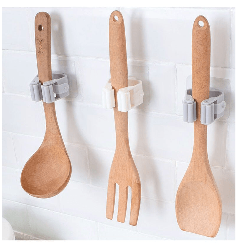 Set 2 Suporturi Adezive pentru Matura Mop sau Unelte cu Sustinere pana la 3 kg Alb — imaginea 5