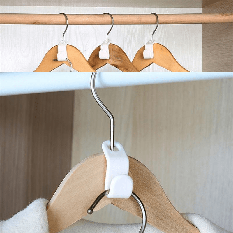 Set 10 Accesorii Organizare si Agatare Umerase Haine din PVC Sustinere pana la 7 Kg G Glixicom® — imaginea 2