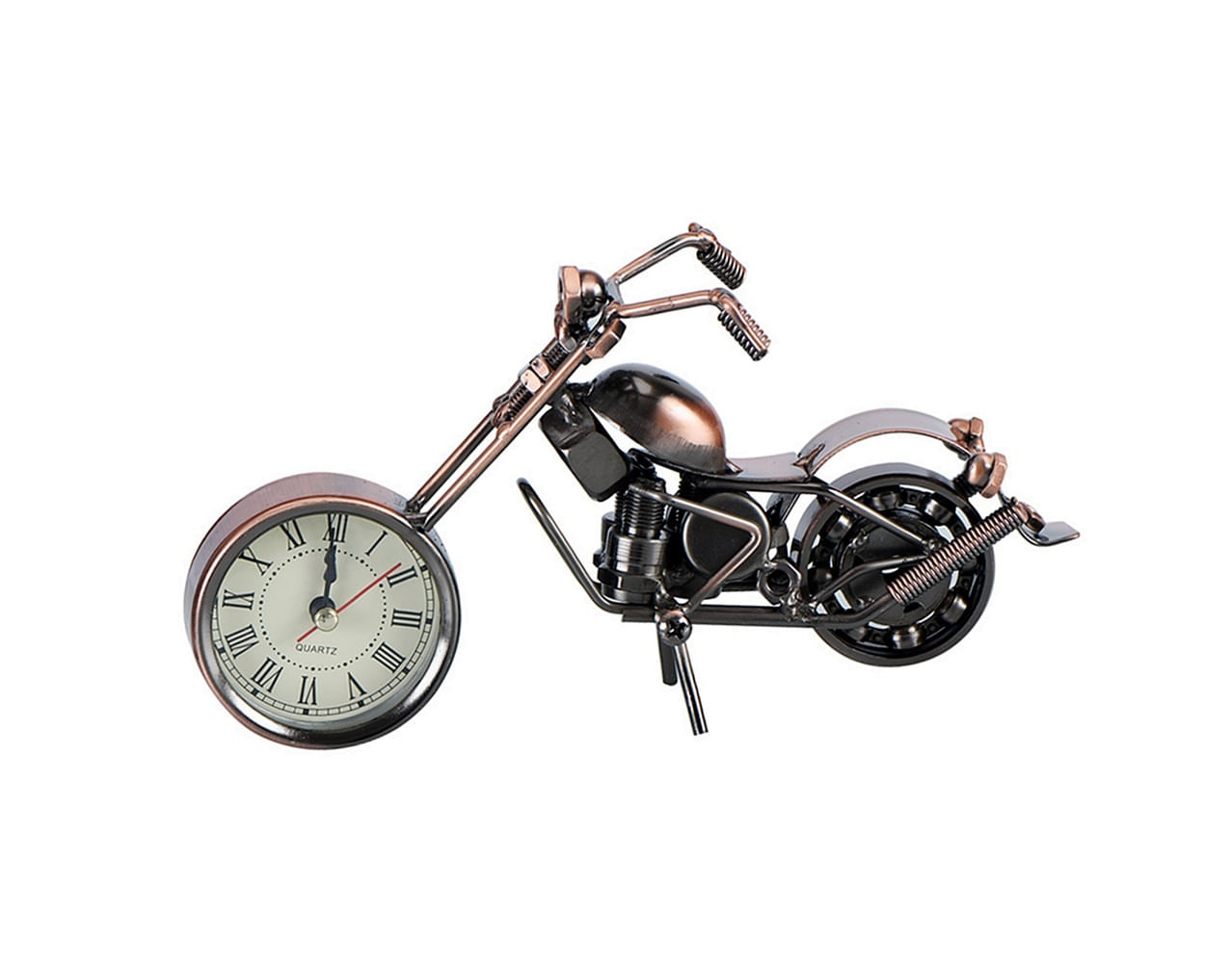 Macheta motocicleta din metal cu ceas
