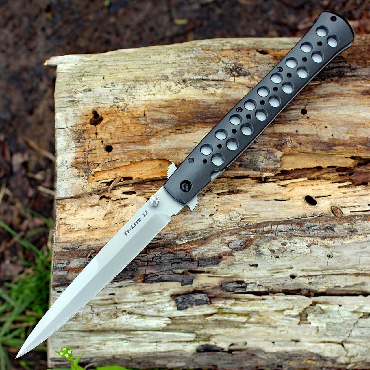 Briceag Ti-Lite Cold Steel, lama stilet, prindere curea, 33 cm, argintiu - 4 | YEO