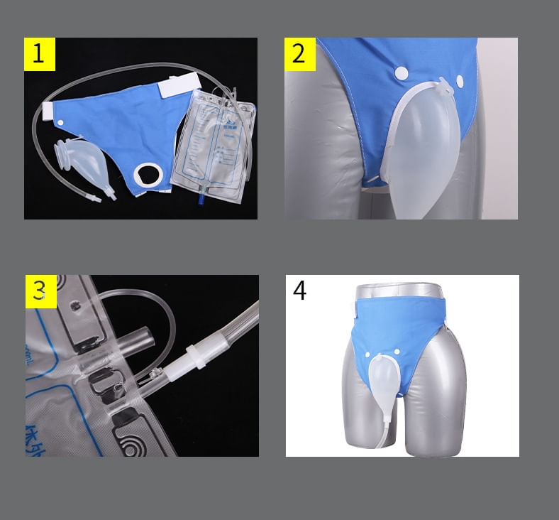 Set incontinenta urinara,Koopsio, sonda urinara pentru barbati din silicon cu 2 pungi urinare sterile incluse - imagine 4