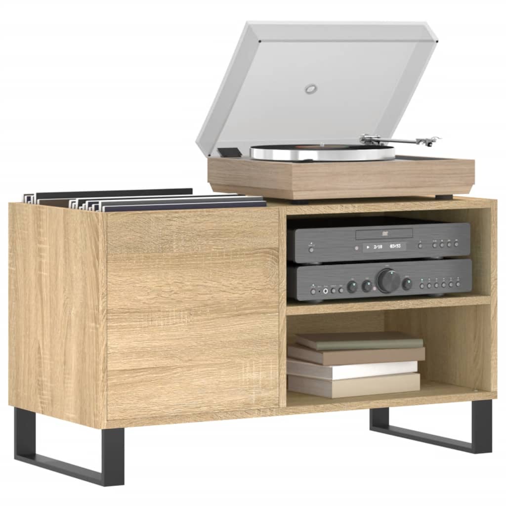 Dulap pentru discuri stejar sonoma 85x38x48 cm lemn prelucrat — imaginea 3