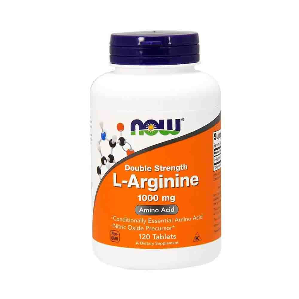 Tablete Arginina, L-Arginine, Double Strength, 1000mg, Now Foods, 120 tablete