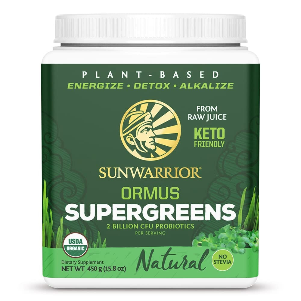 Proteina vegana Sunwarrior Ormus Super Greens Sunwarrior Natural, 400 g