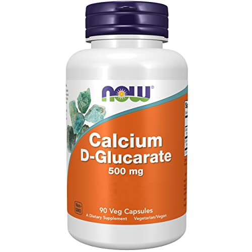 Now Foods Calciu D-Glucarat, 500 mg, doza mare, 90 capsule vegane