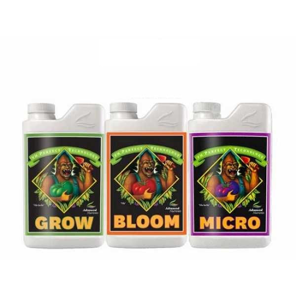 Set de inceput Advance Nutrients, Grow, Micro, Bloom, 3 bidoane , 3 L