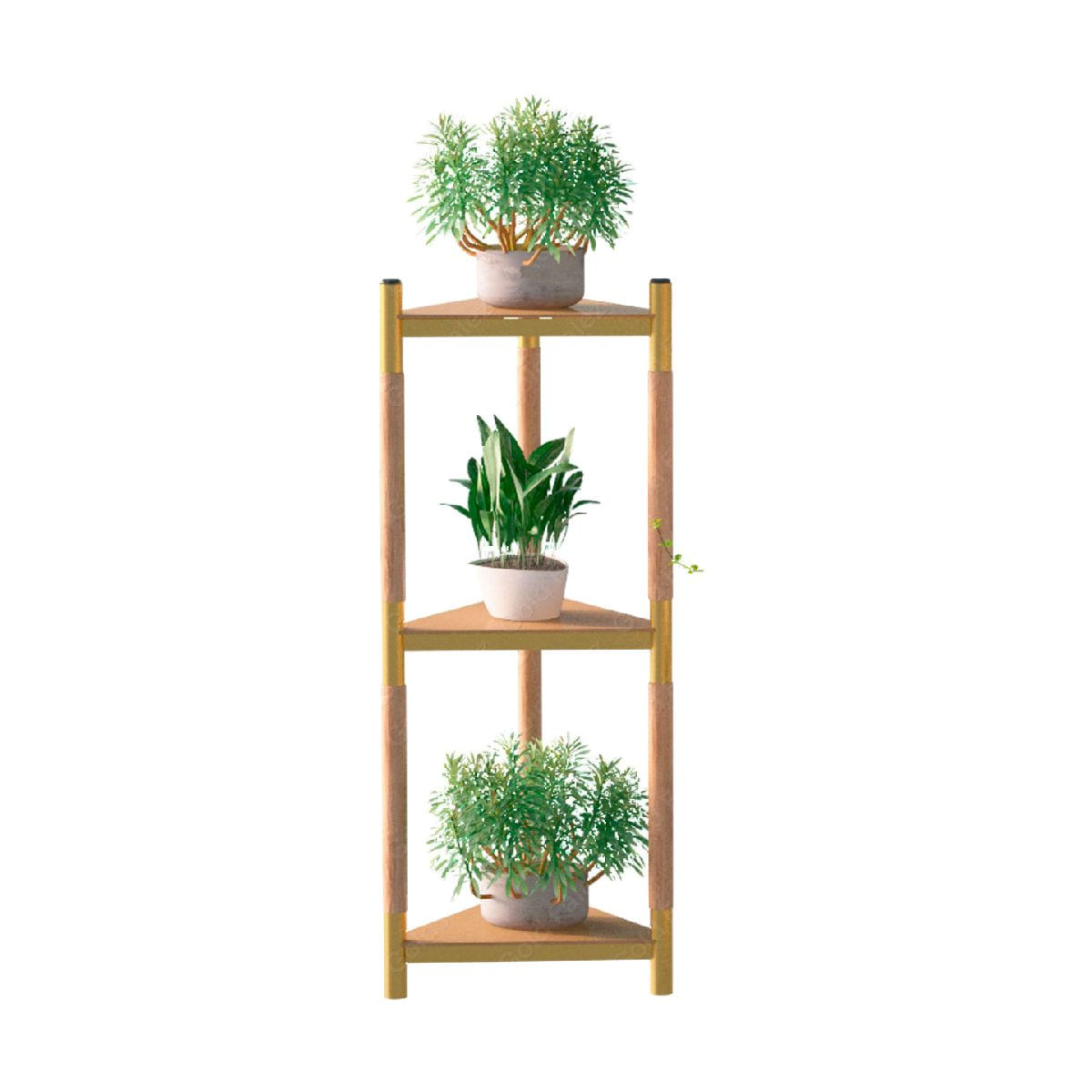 Stand etajera flori, 30 x 30 x 156, lemn cu metal, EHA - 83 cm — imaginea 4