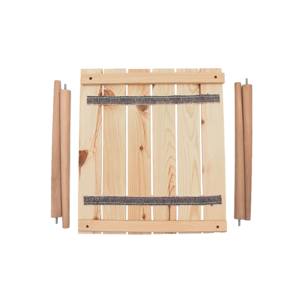 Set mobilier de gradina (masa+2 scaune) cu rucsac transport, lemn, natural, EHA — imaginea 6