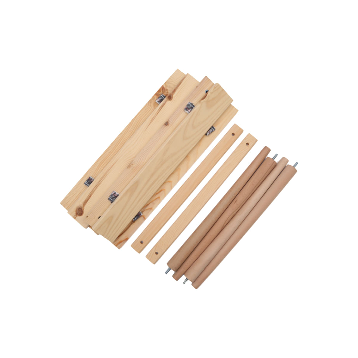 Set mobilier de gradina (masa+2 scaune) cu rucsac transport, lemn, natural, EHA — imaginea 7