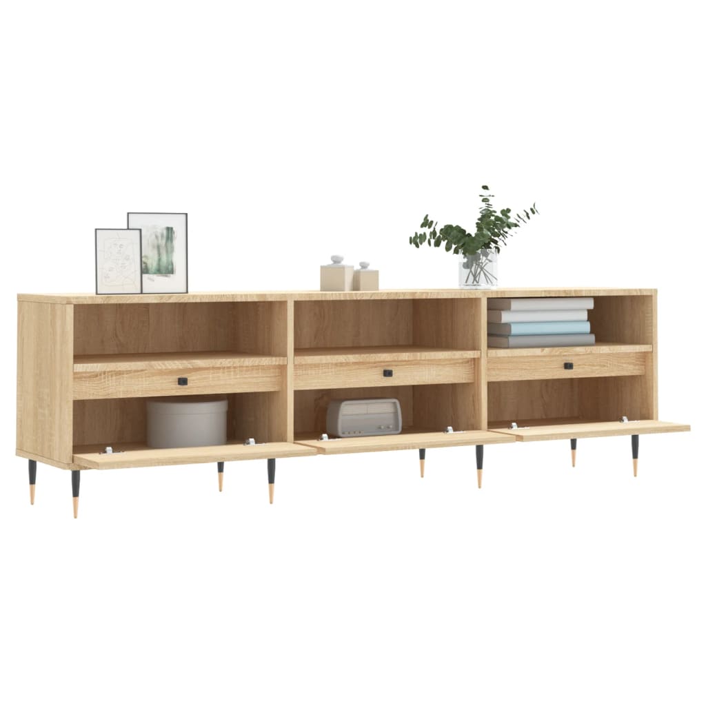 Comoda TV, stejar sonoma, 150x30x44,5 cm, lemn prelucrat — imaginea 4