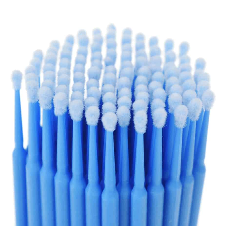 Micro perii, pentru curatarea genelor, 100 bucati, Albastru