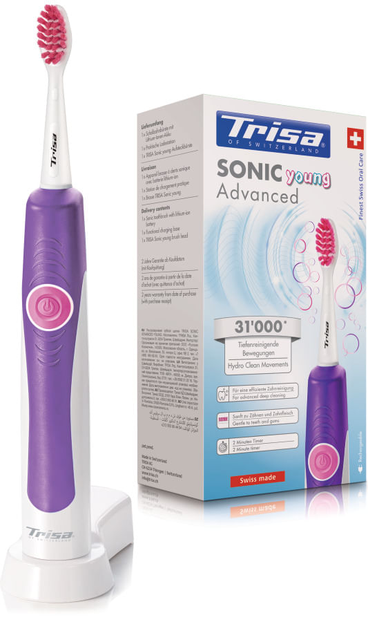 Periuta de dinti electrica Trisa Sonic Advanced Young 689521, mov