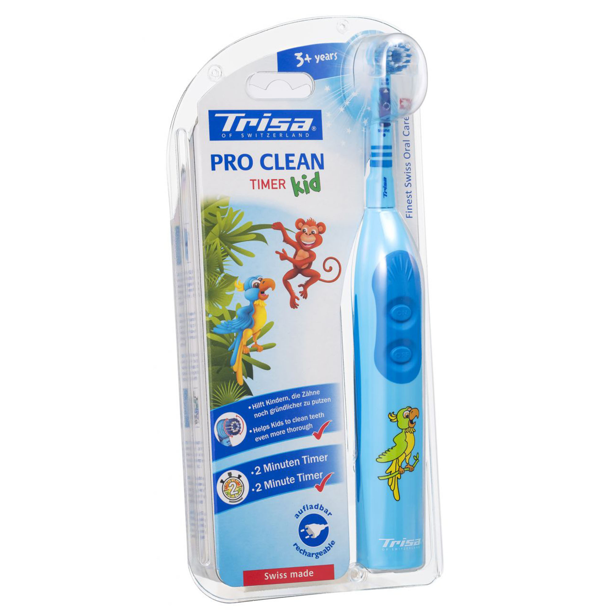 Periuta de dinti electrica Trisa Pro Clean Timer Kid 674478, albastru