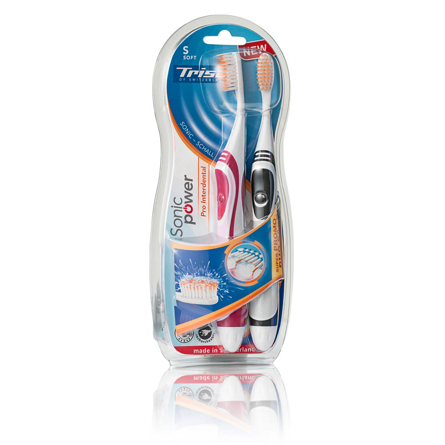 Periuta de dinti electrica Trisa Sonic Power Pro Interdental Duo Soft 661864, multicolor