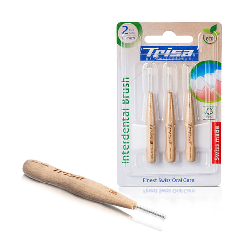 Periuta de dinti manuala interdentara din lemn Trisa Interdental Brush Iso 2 686670, nude