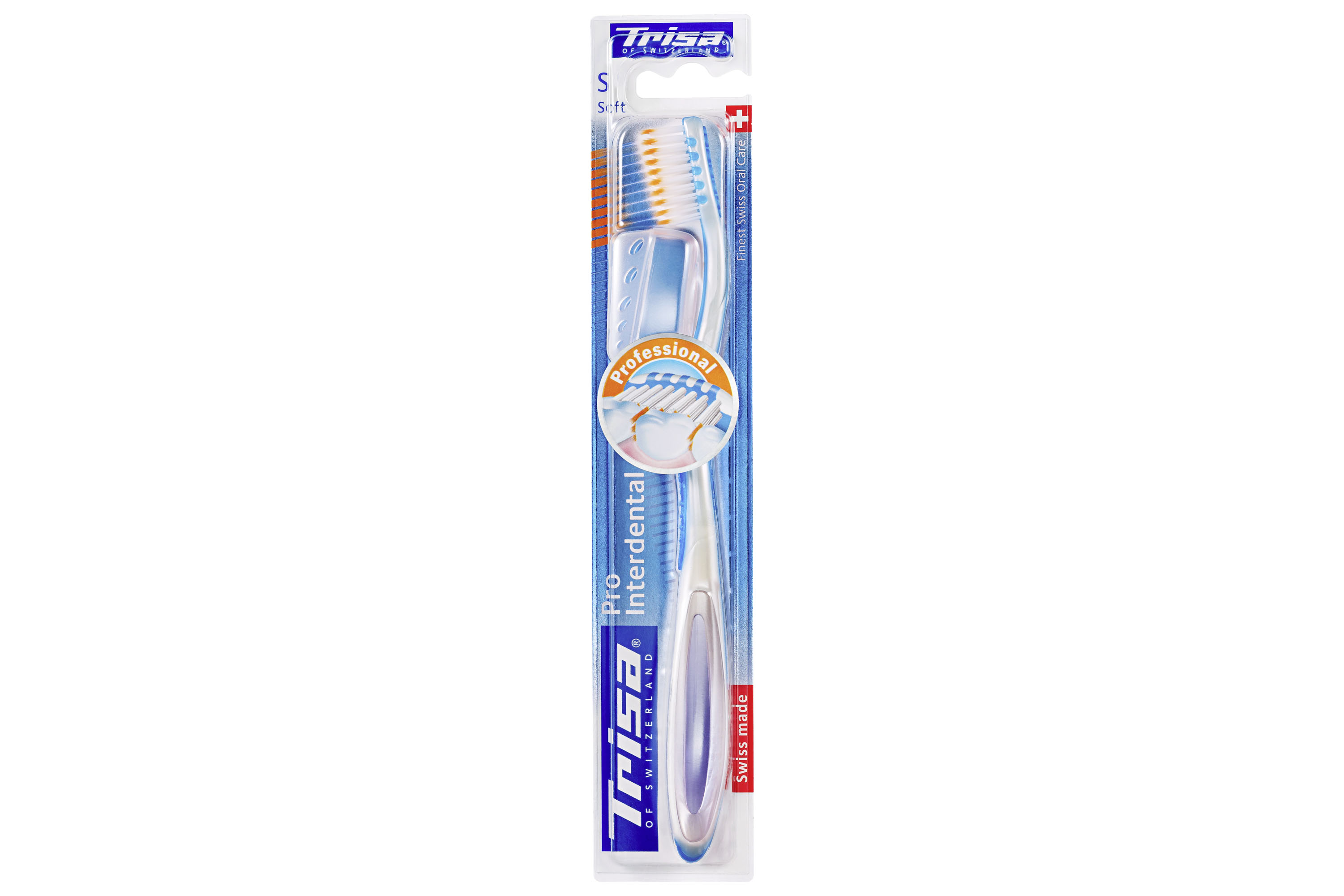 Periuta de dinti manuala Trisa Pro Interdental Soft 664324, albastru