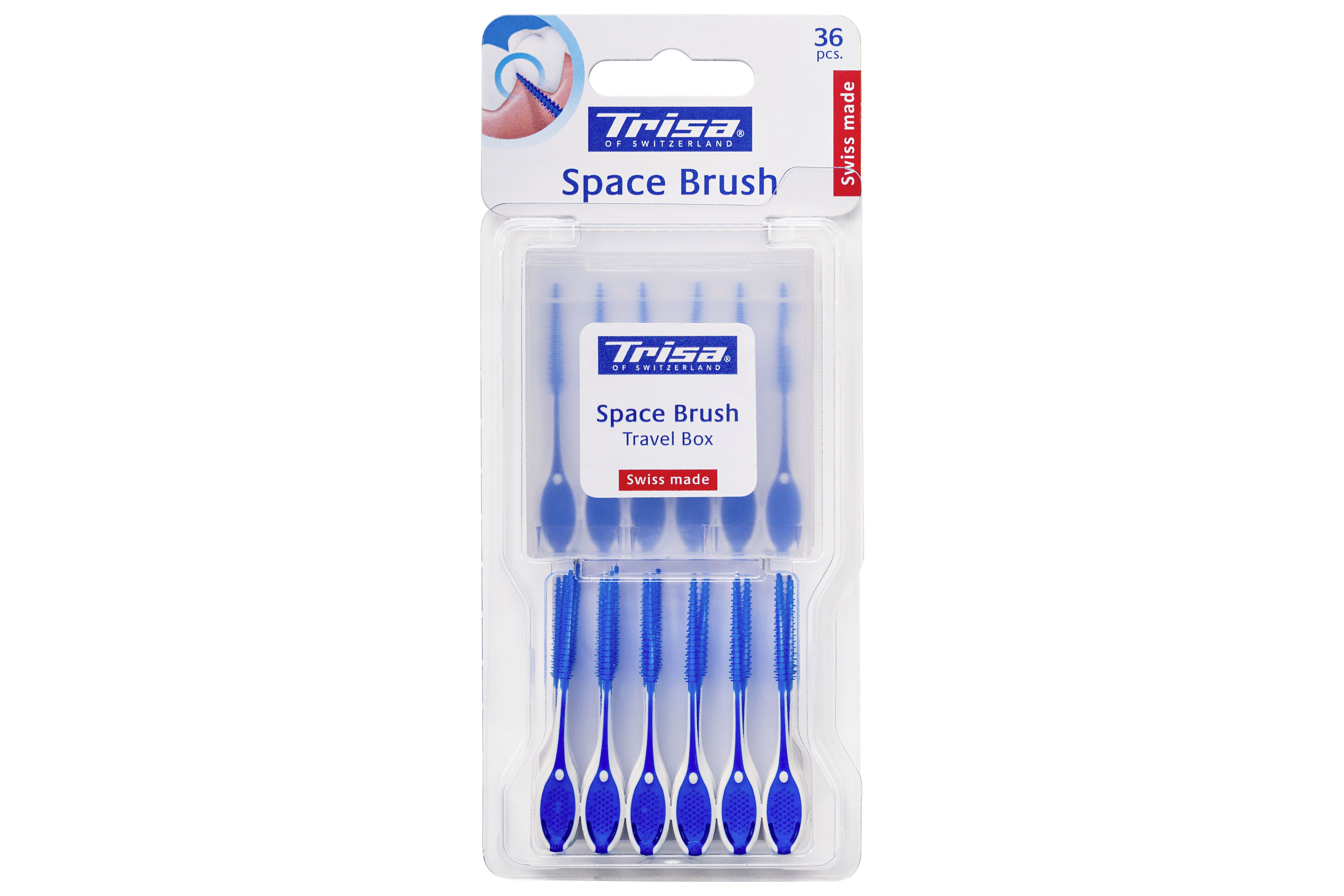 Periuta de dinti manuala interdentara flexibila Trisa Space Brush 673420, albastru