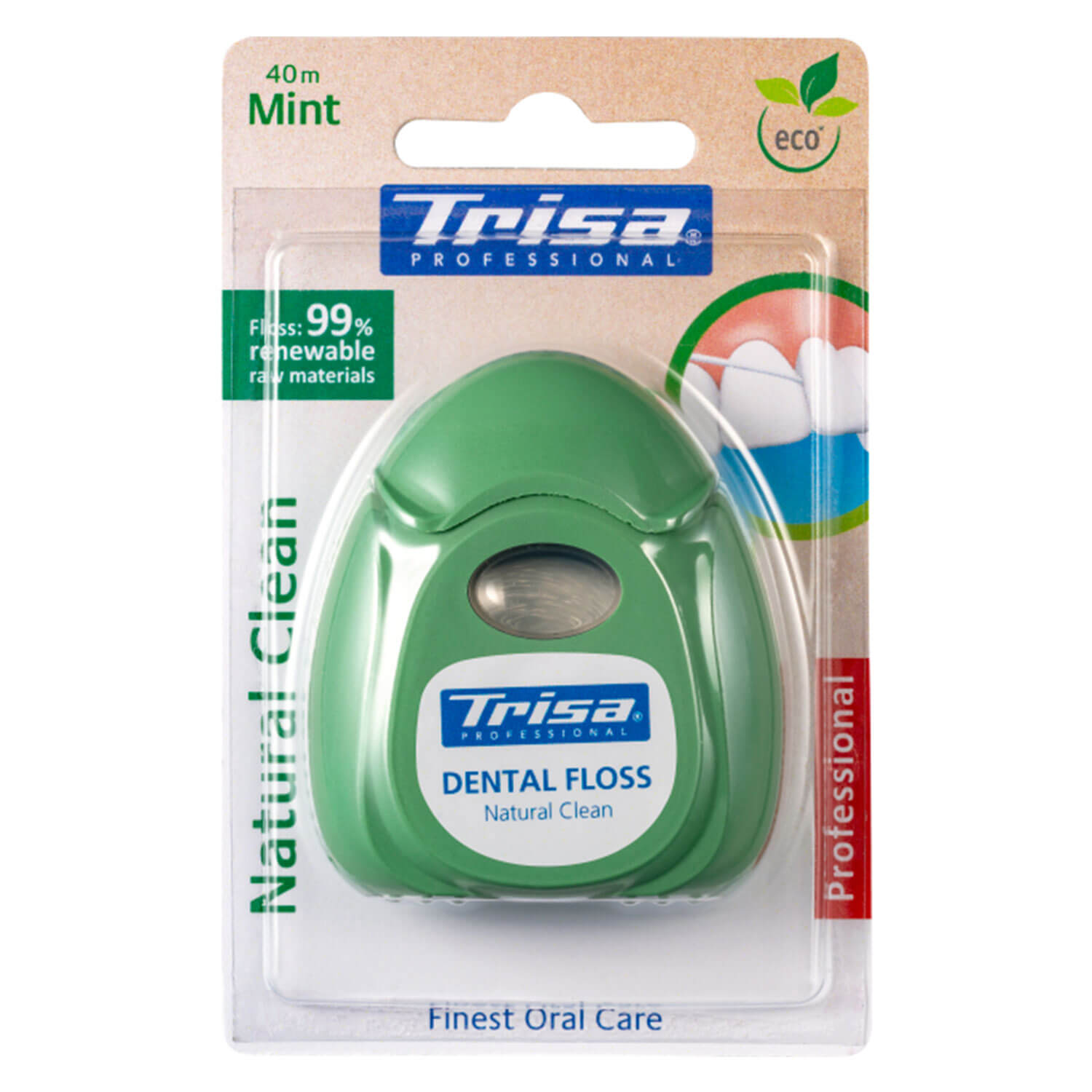 Ata dentara Trisa Natural Clean 40 m 689998, verde