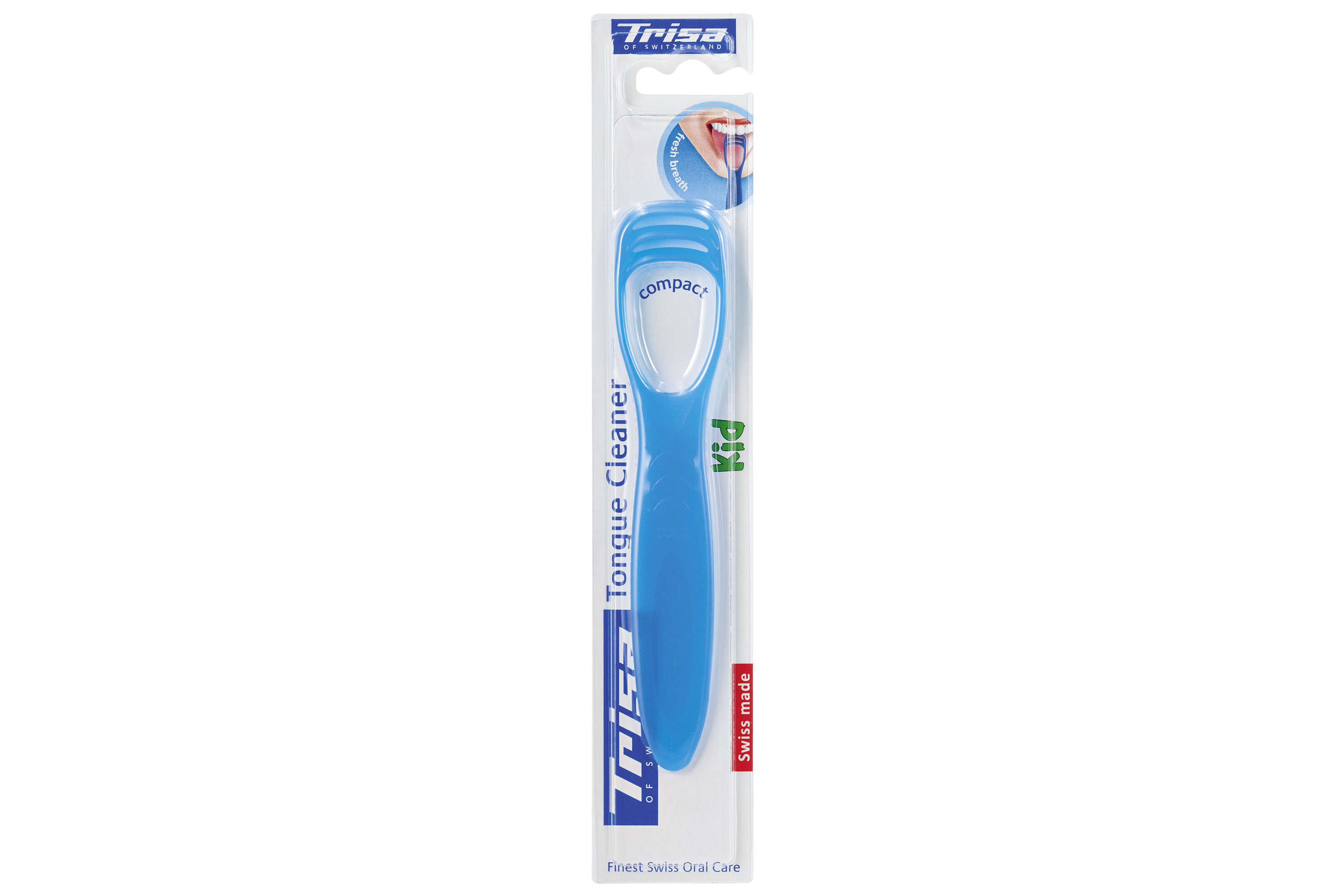 Dispozitiv curatare limba Trisa Tongue Cleaner Kid 671320, albastru