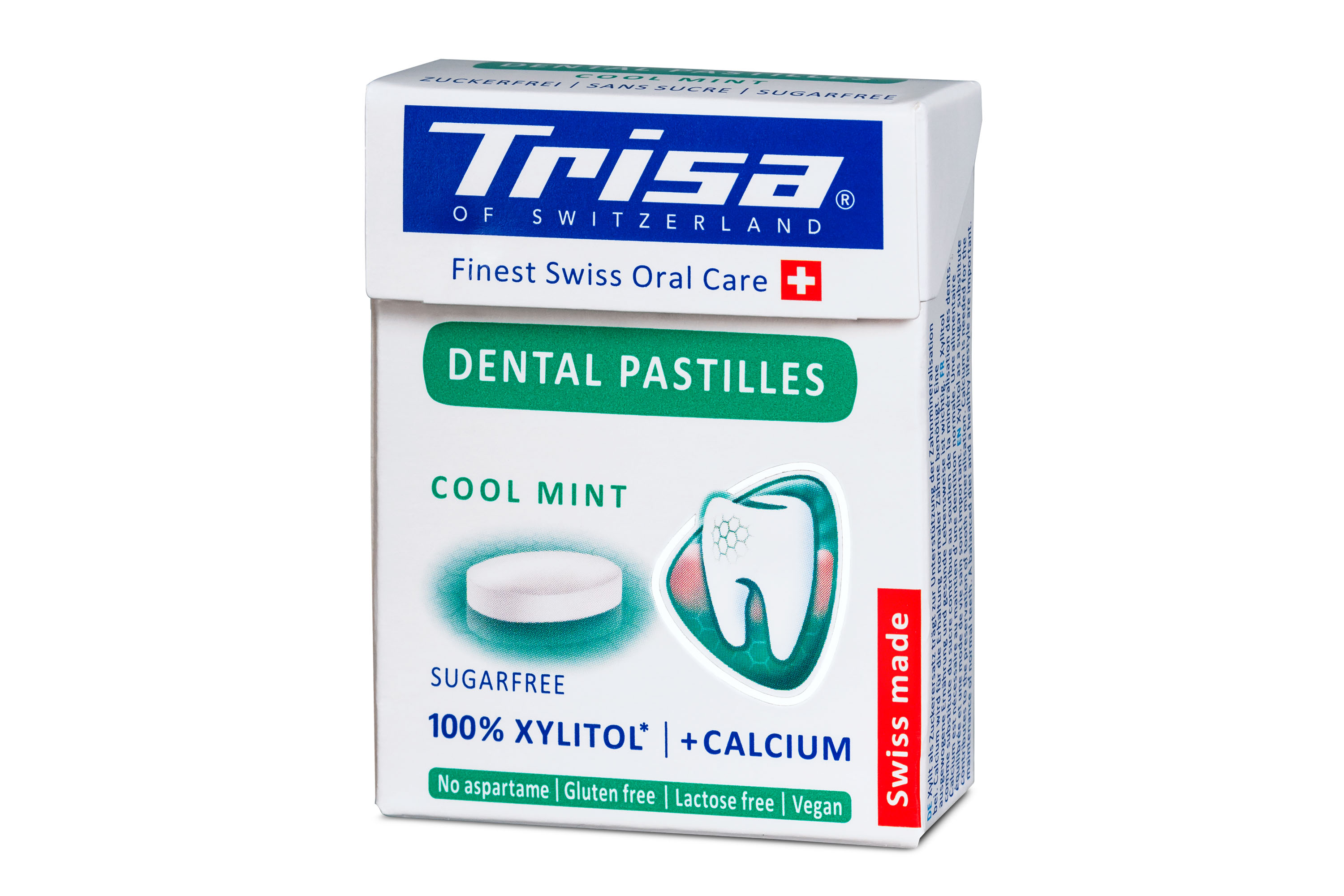 Pastile dentare Trisa Dental Pastilles + Xylitol 904562, verde