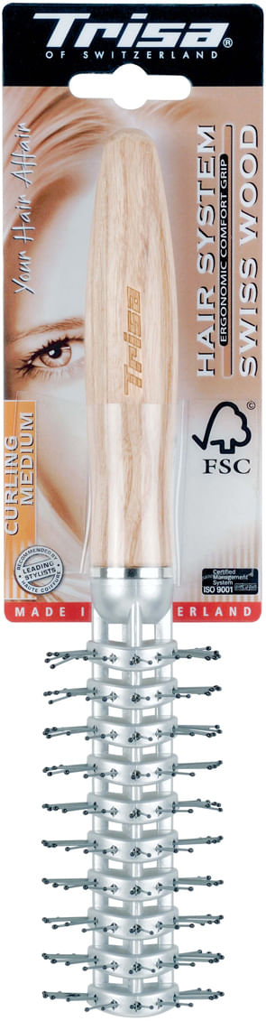 Perie pentru par Trisa Swiss Wood Styling Medium 601721, nude