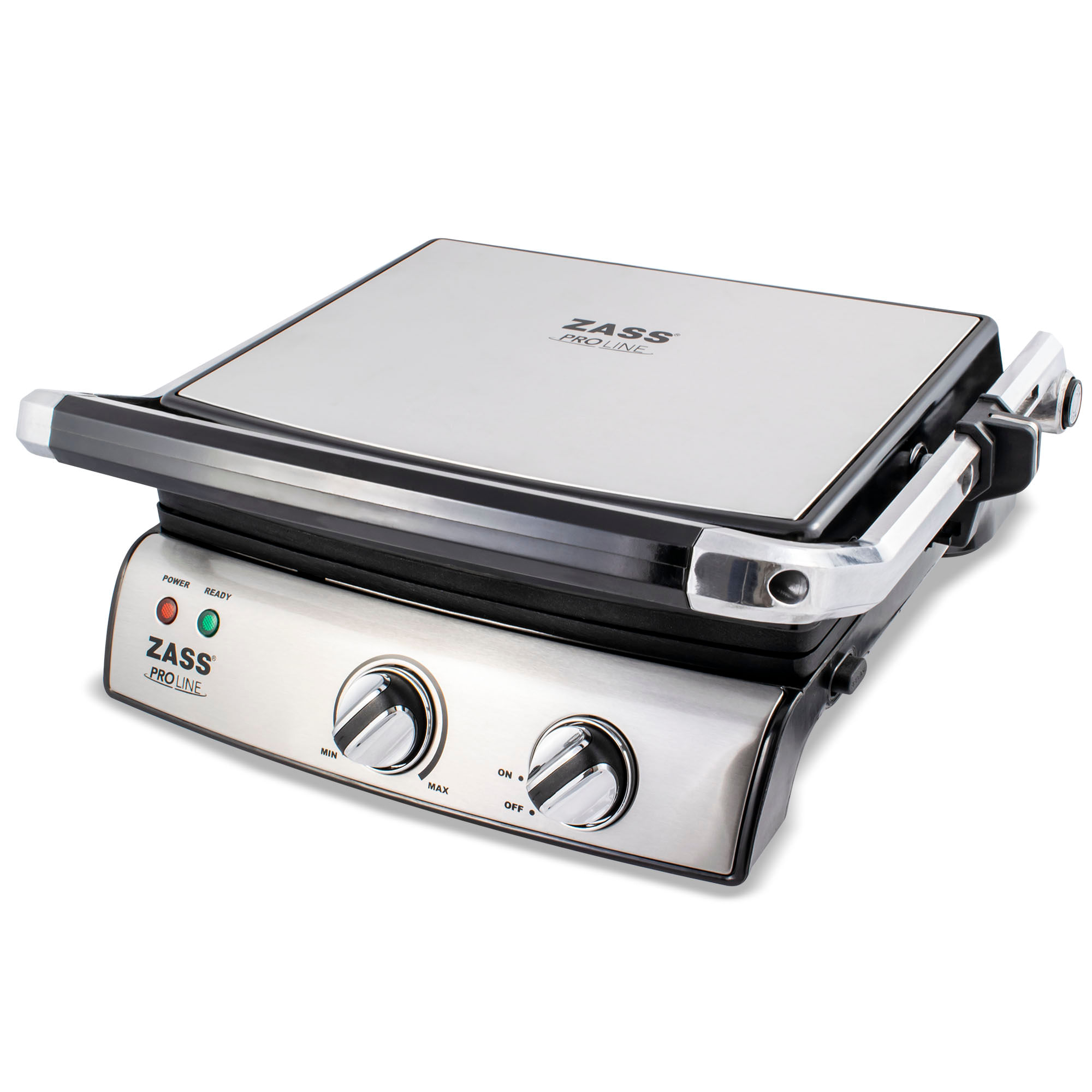 Grill & Panini Chef Inox Zass ZPG 02, argintiu - 1 | YEO