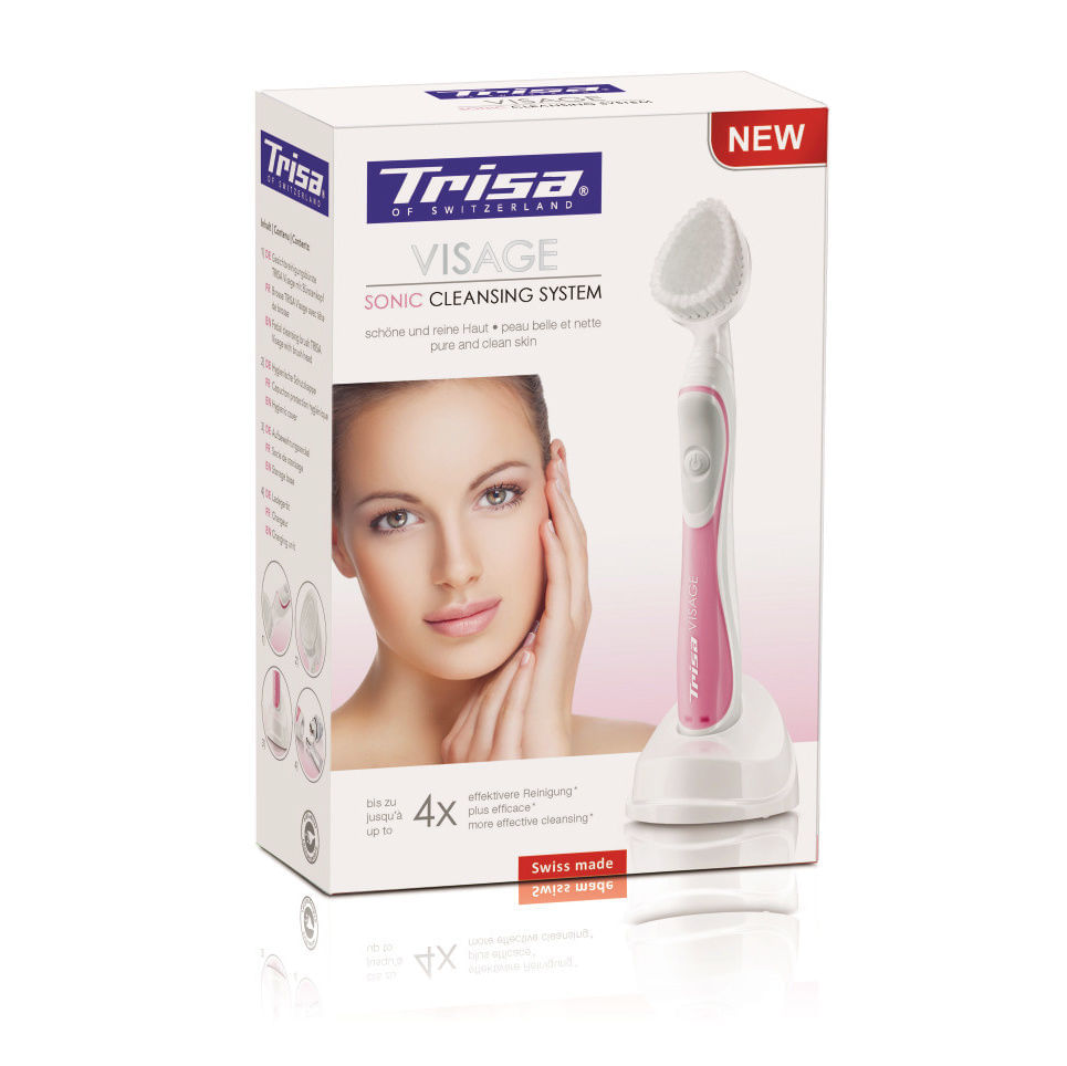 Perie faciala Trisa Sonic Visage System Pink Trisa 678333, roz