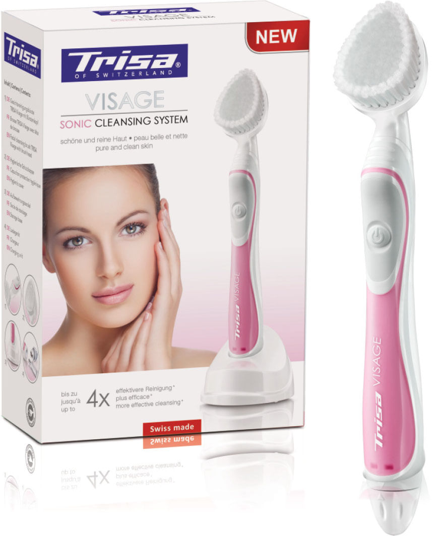 Perie faciala Trisa Sonic Visage System Pink Trisa 678333, roz - 3 | YEO