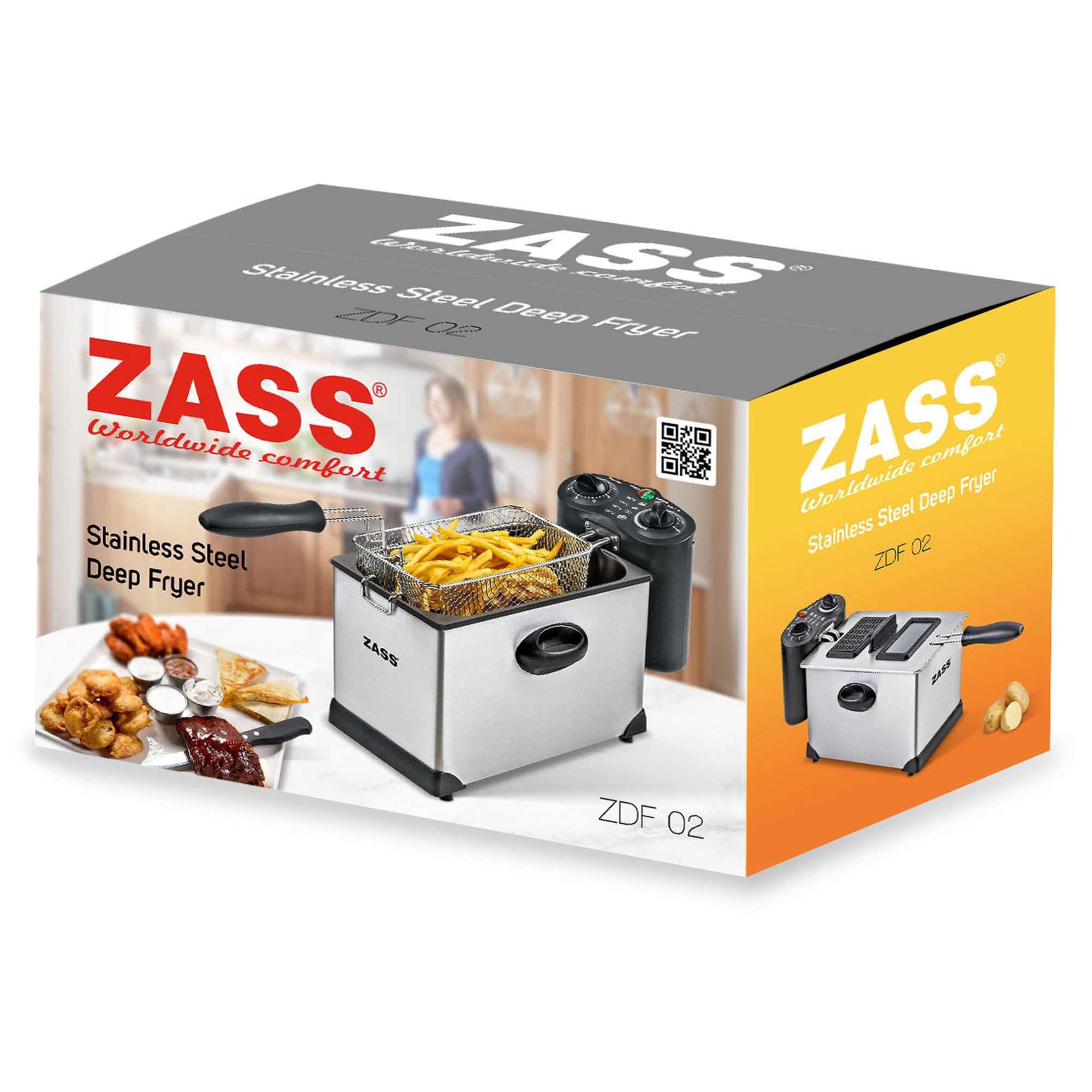 Friteuza inox Zass ZDF 02, negru-argintiu - 3 | YEO