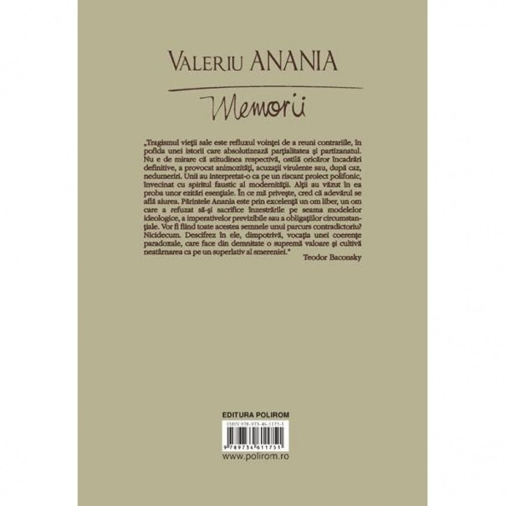 Memorii - Valeriu Anania - 1 | YEO