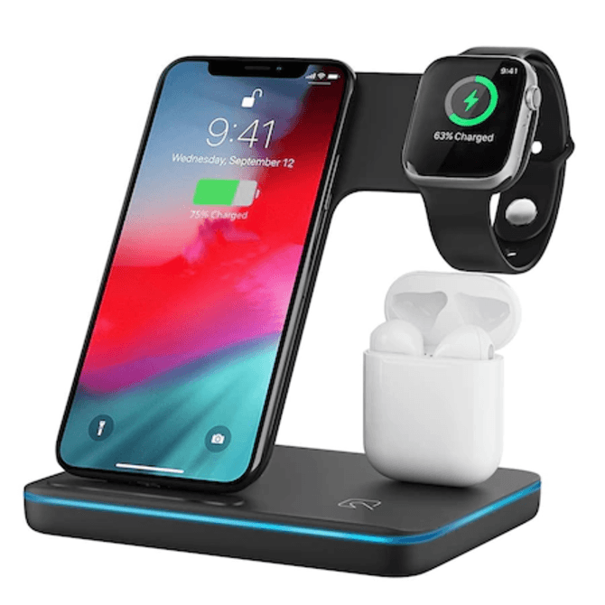 Incarcator Wireless REVOSE™,Fast Charger 15W Incarcare Rapida Compatibil Apple Watch,Airpods,Iphone Android Samsung etc