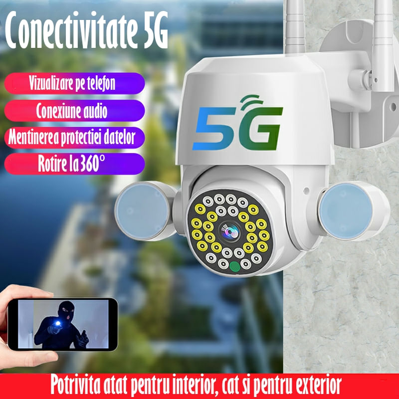 Camera de Supraveghere Video REVOSE™ 5MP 2560x1920, Aplicatie Dedicata, Intelligent Tracking, PTZ, WIFI, Lan, AP hotspot - 1 | YEO