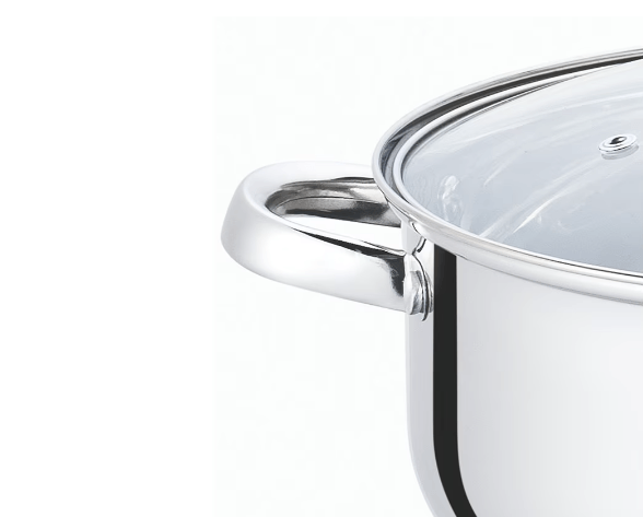Set oale 6 piese Danny Home, 2.5L, 3.5L, 4.5L, inductie, cu capac sticla, Inox
