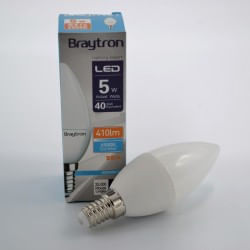 Bec led lumanare 5W C37 E14, Braytron, lumina rece - 2 | YEO