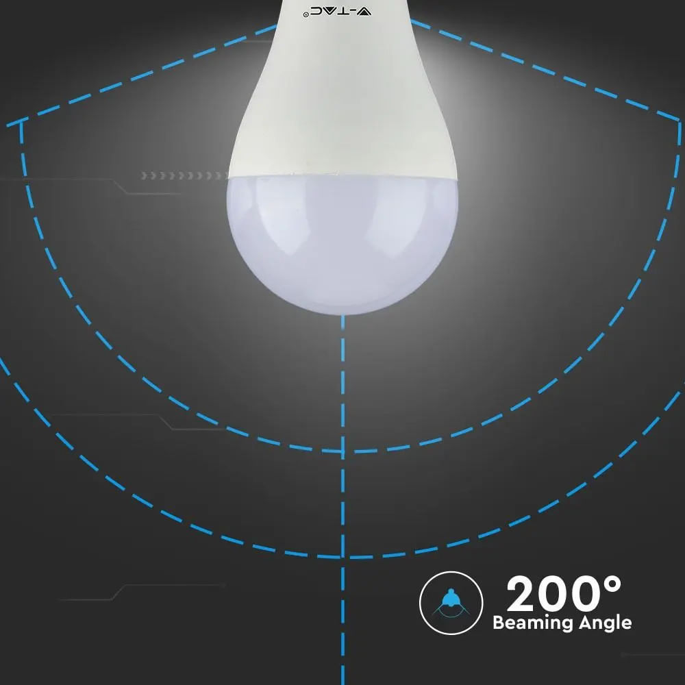 Bec led 15W (85W) cip Samsung, E27, A65, 1250 lm, lumina calda (3000K), opal, V-TAC - 3 | YEO