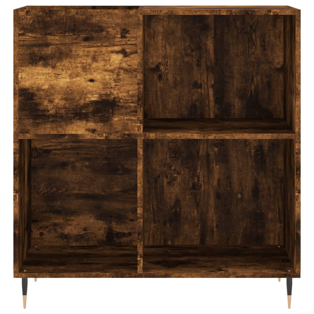 Dulap pentru discuri stejar fumuriu 84,5x38x89 cm lemn compozit — imaginea 4