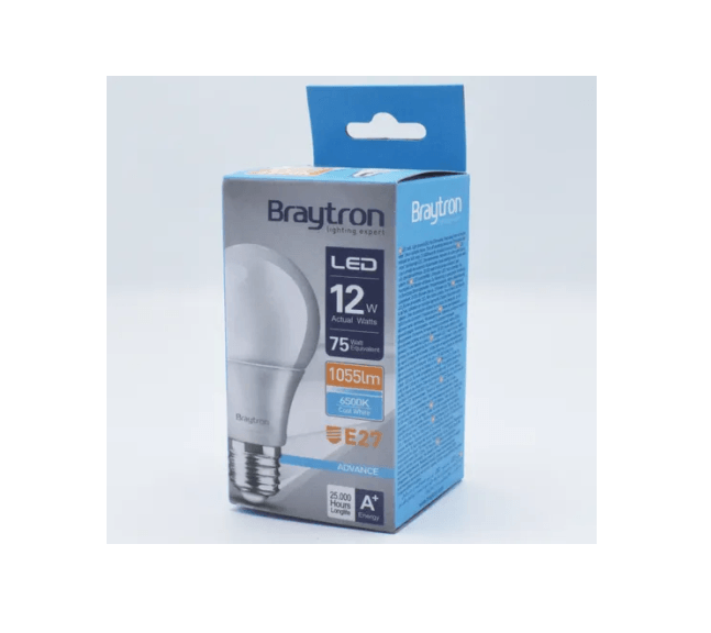 Bec led 12W (75W), E27, A60, 1055 lm, lumina rece (6500K), opal, Braytron - 4 | YEO