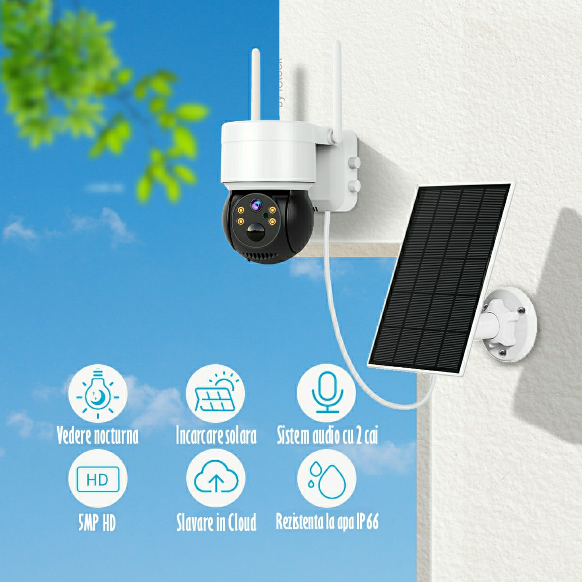 Camera de Supraveghere Video REVOSE™ 5MP 2560x1920, Aplicatie Dedicata, Intelligent Tracking, PTZ,Lan, AP hotspot,Solara - 3 | YEO