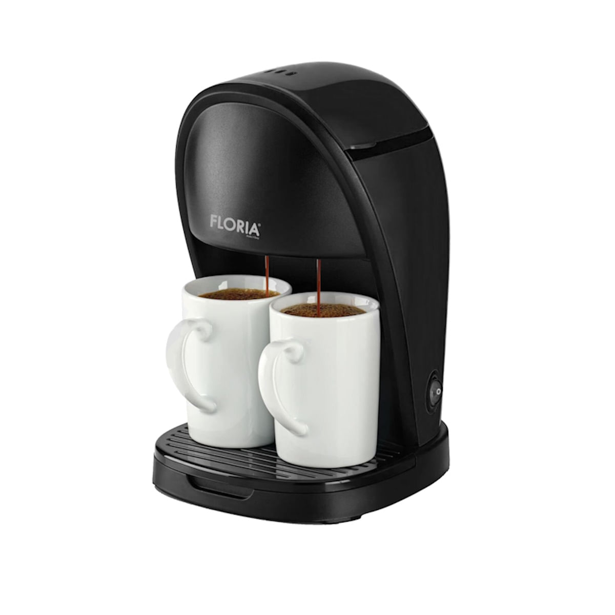 Aparat de facut cafea Floria ZLN9297, filtru de nailon, cupa pentru masurat, 2 cesti incluse, Negru - 1 | YEO