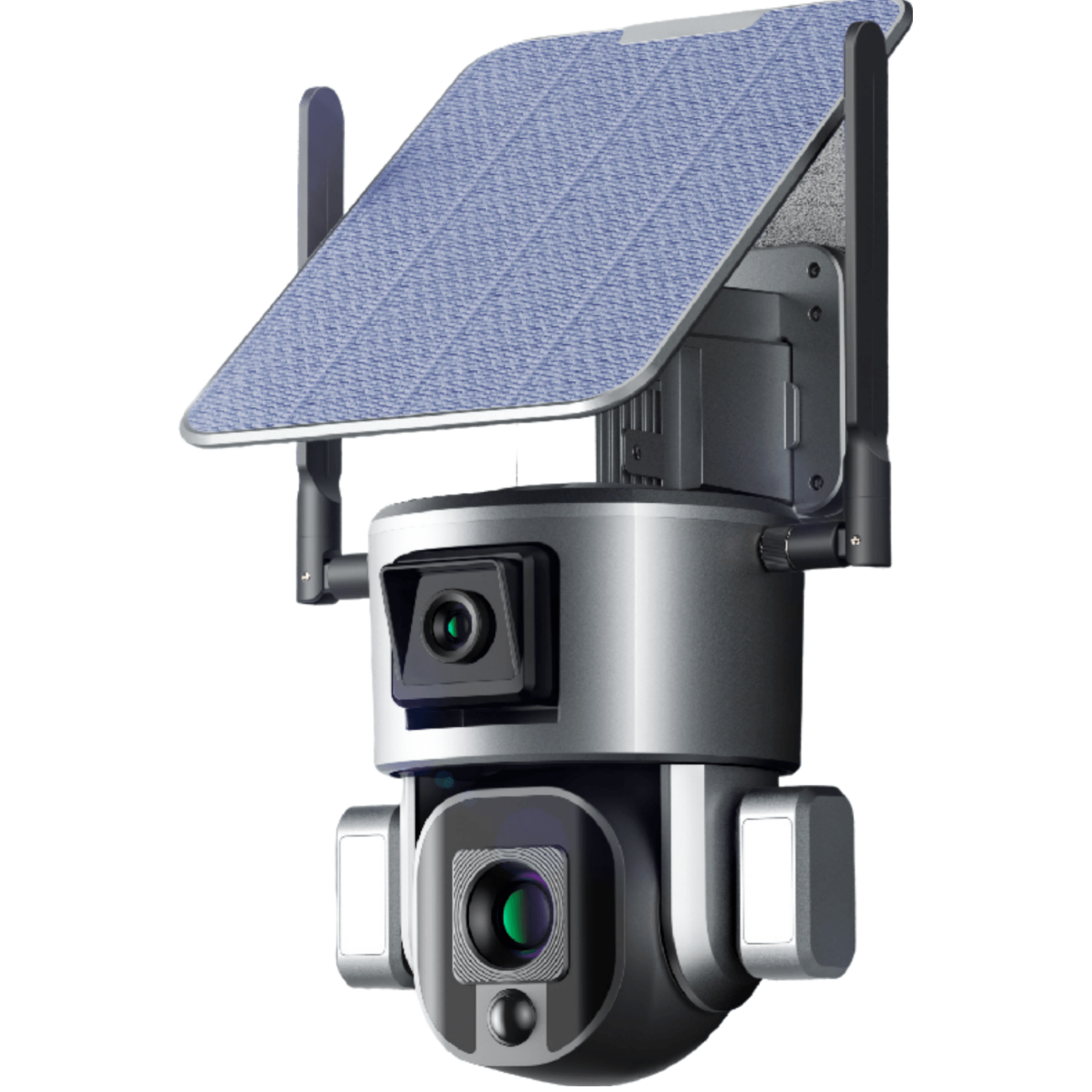 Camera de Supraveghere cu Panou solar 6W, 8 MP, Rezolutie 4K, Ultra HD, PTZ Bullet, CCTV IP fara fir, Zoom Optic 10x,