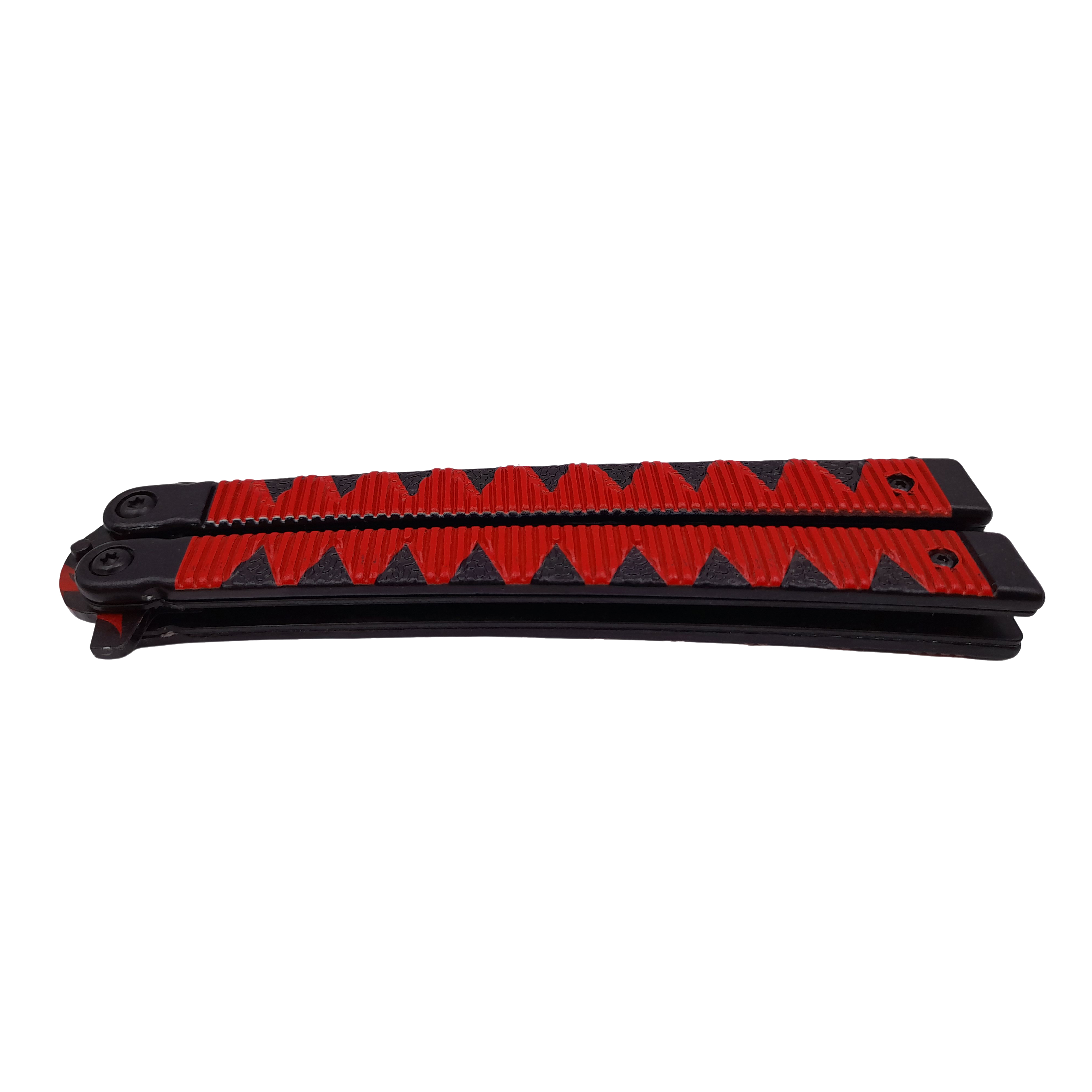 Set Briceag fluture de antrenament si trei cutite de aruncat, Black Fury, IdeallStore®, otel inoxidabil